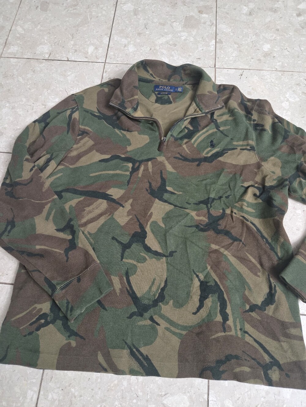 Men's Polo Ralph Lauren Pullover Zip Jacket - Estate Rib Camo - Large